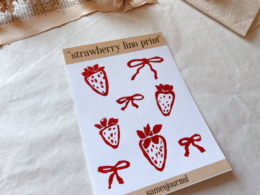 Erdbeeren Stickersheet