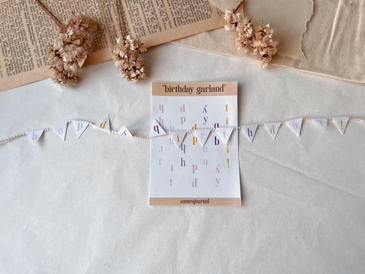 Birthday Garland Stickersheet