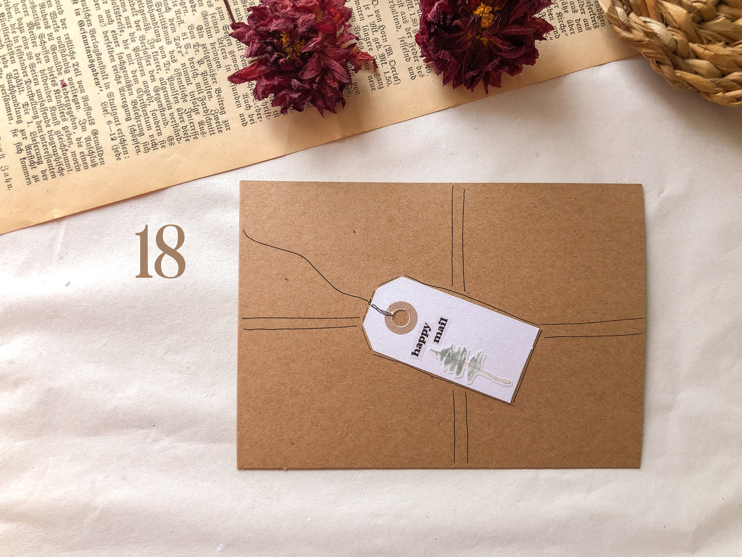 Dekorierte Postkarten Weihnachten - samesjournal