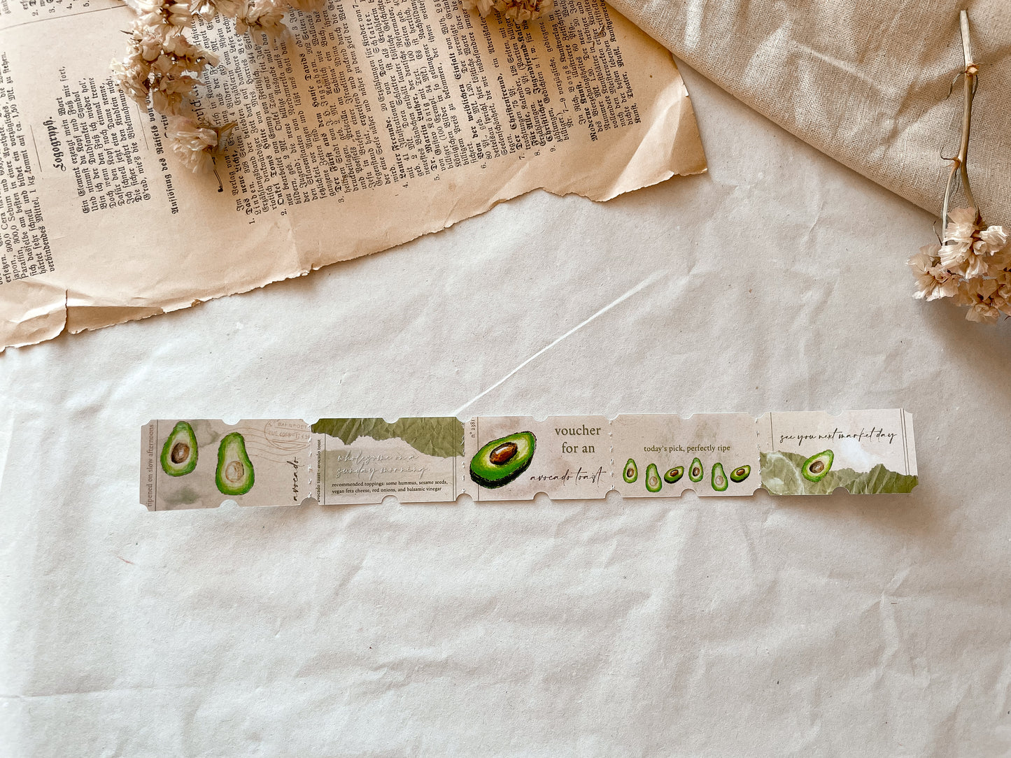 Kleine Avocado Tickets Sticker