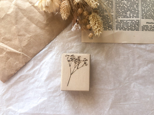 Wooden stamp gypsophila
