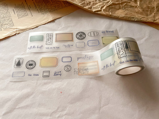 Winter Label PET Tape, kiss cut