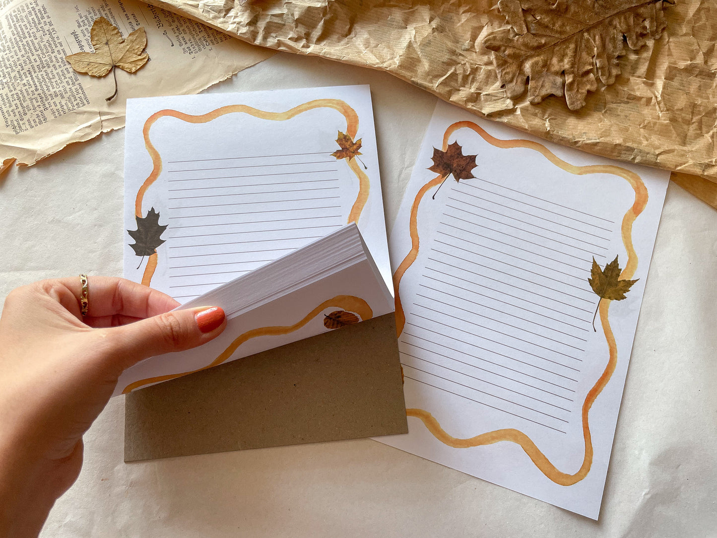 Block Briefpapier Herbst