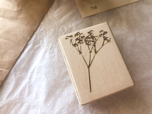 Wooden stamp gypsophila