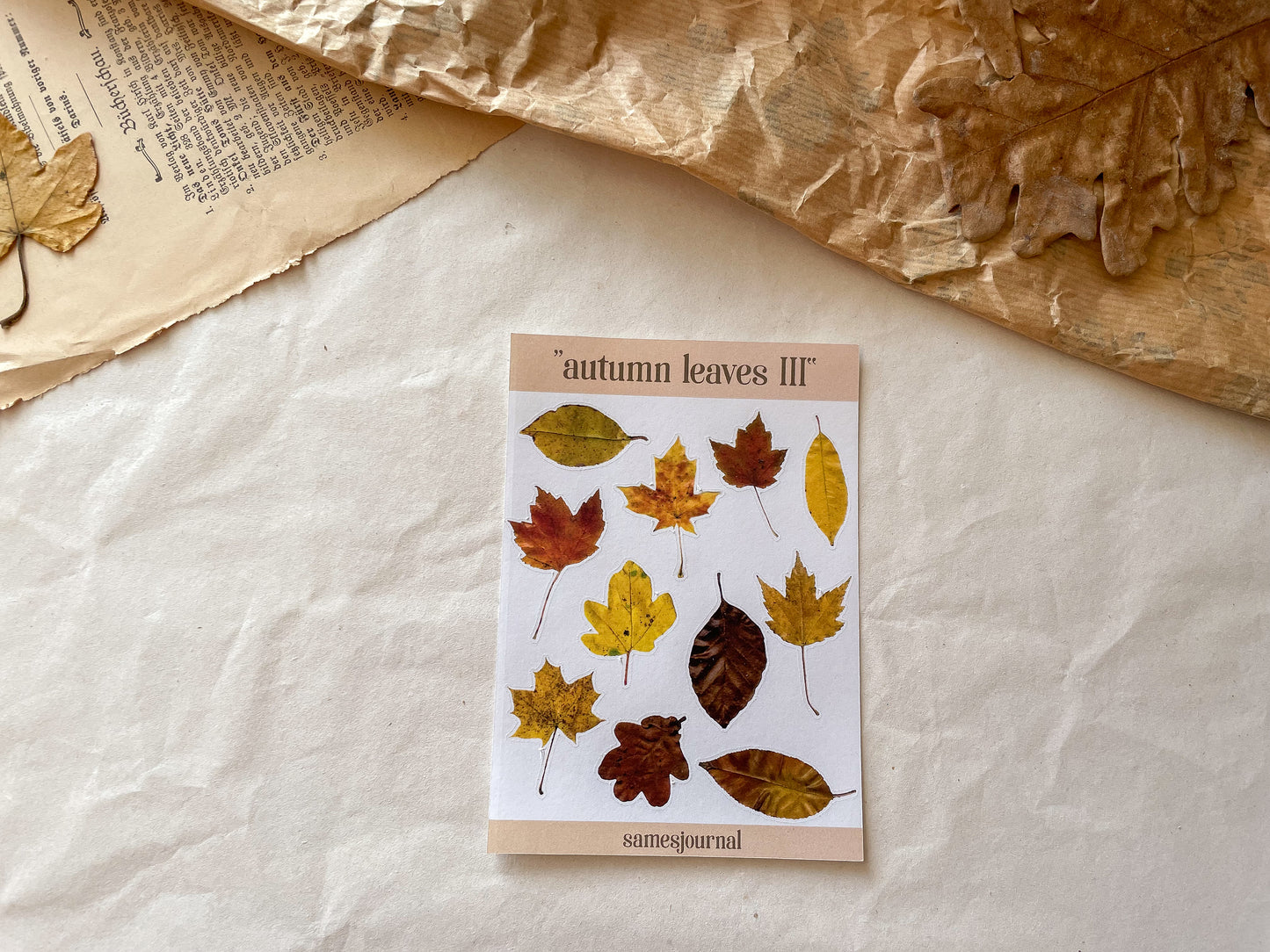 Herbstblätter III Stickersheet