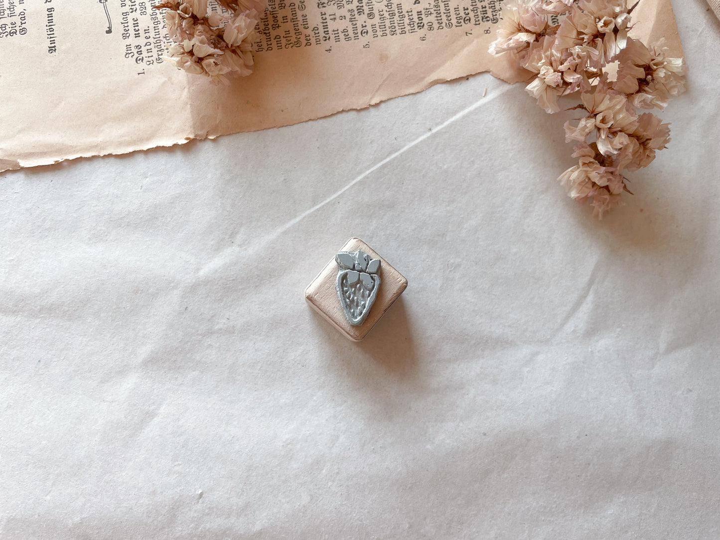 Holzstempel Erdbeere Mini