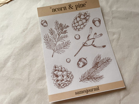 Acorns & Pine Stickersheet
