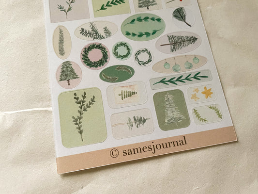 Christmas stickers, stickers, winter -samesjournal