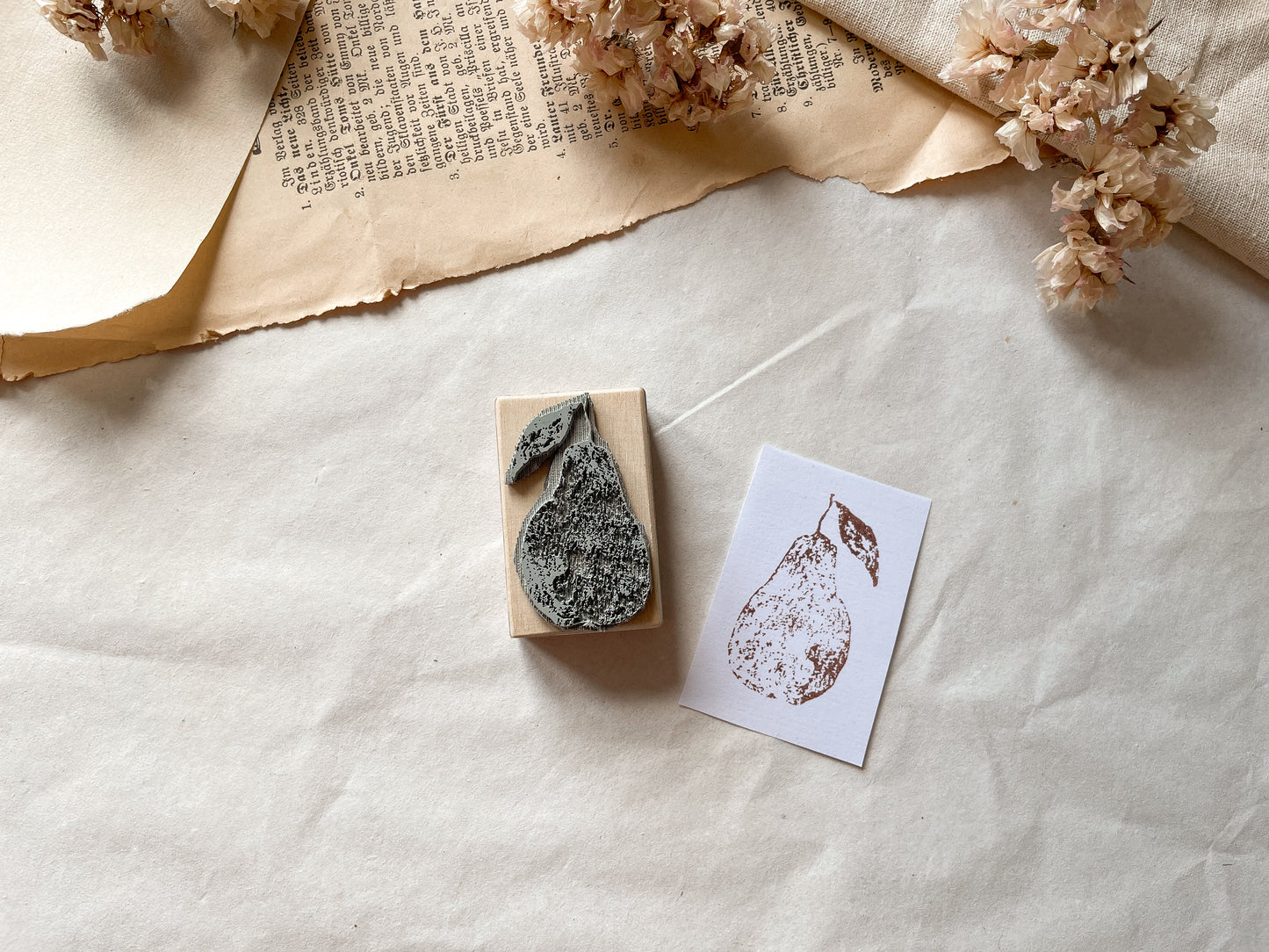 Holzstempel Birne