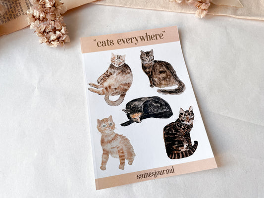 Katzen Stickersheet