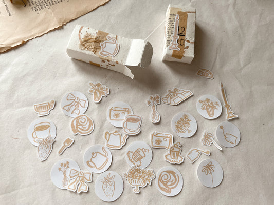 Coffee date Sticker, Aufkleber, die-cut