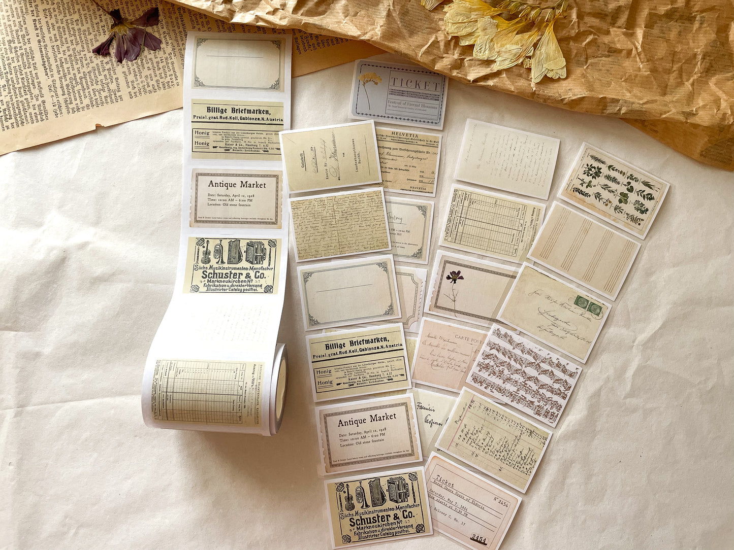 Vintage Ticket Sticker Tape