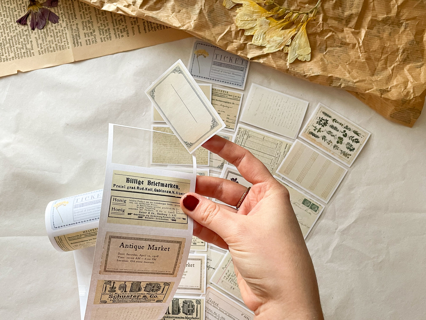 Vintage Ticket Sticker Tape