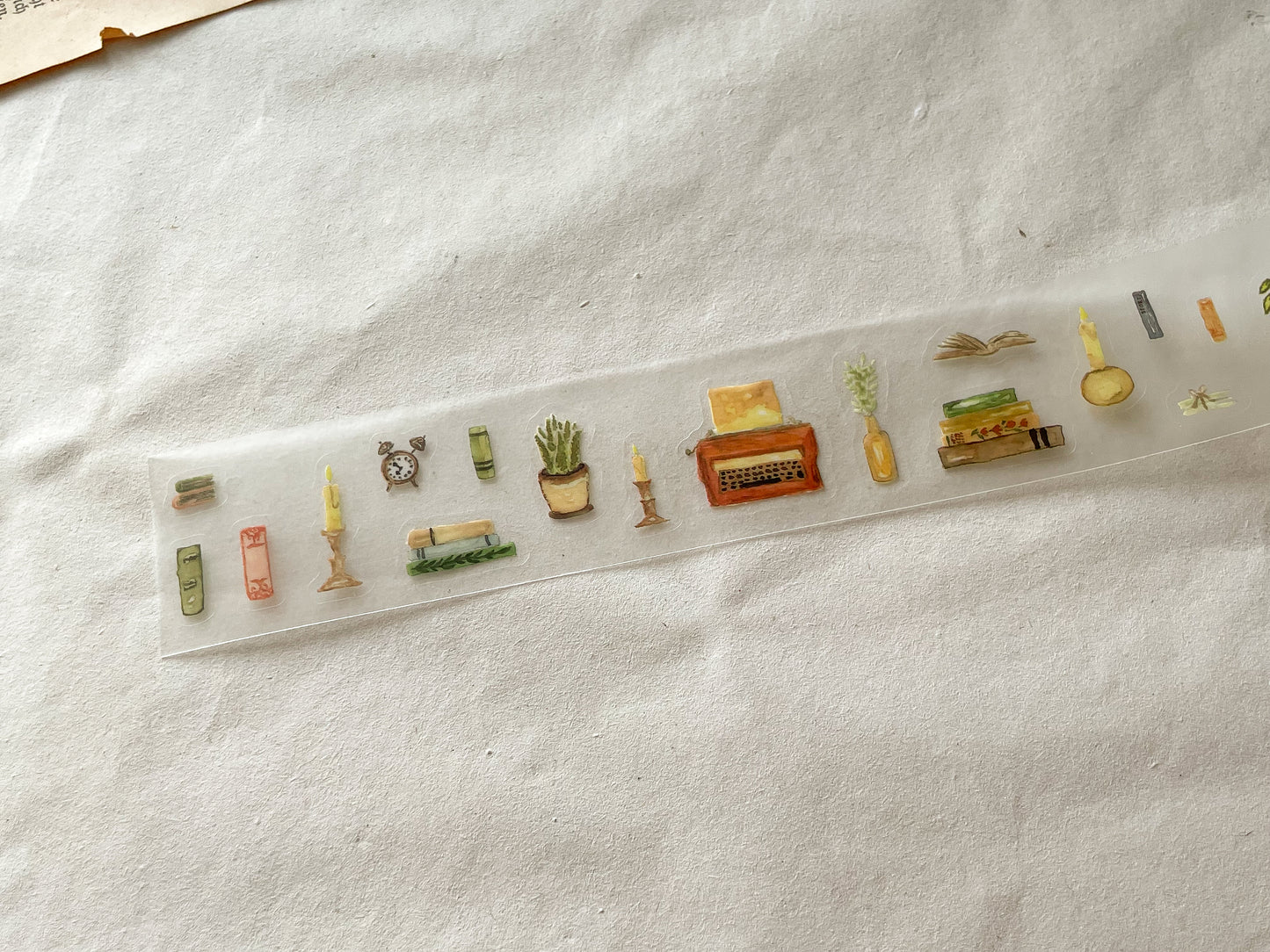 Vintage Bücherei PET Tape, kiss cut