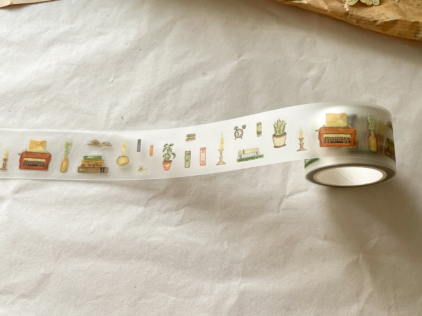 Vintage Bücherei PET Tape, kiss cut