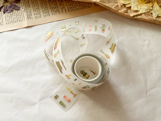 Vintage Library PET Tape, kiss cut