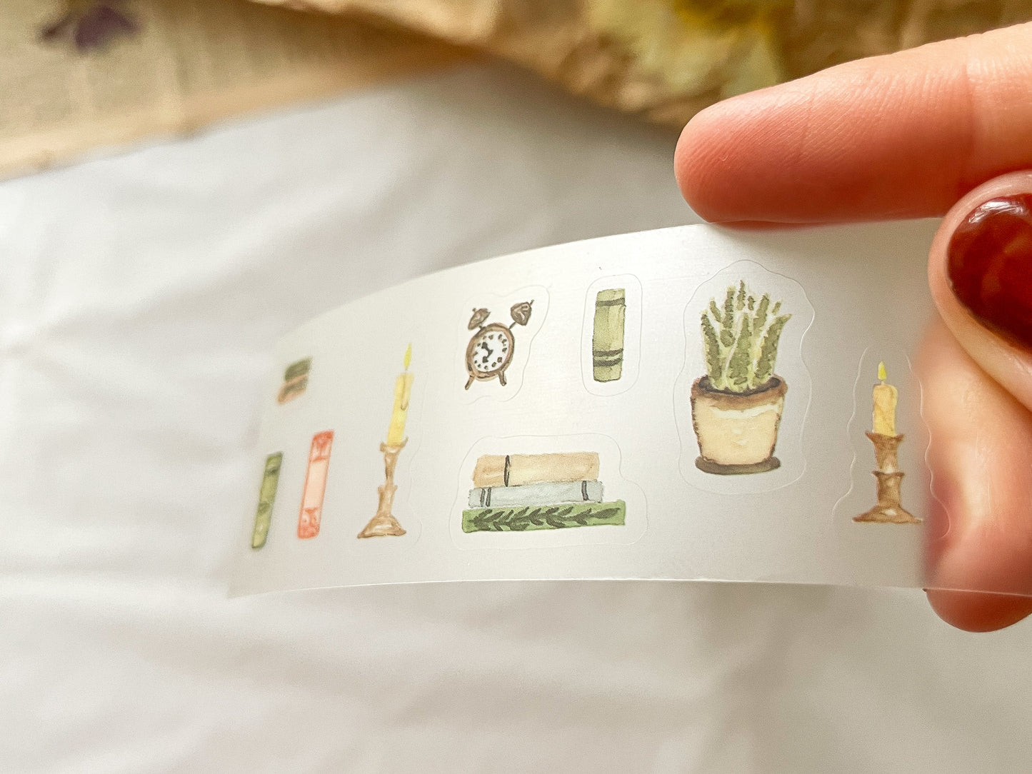 Vintage Bücherei PET Tape, kiss cut