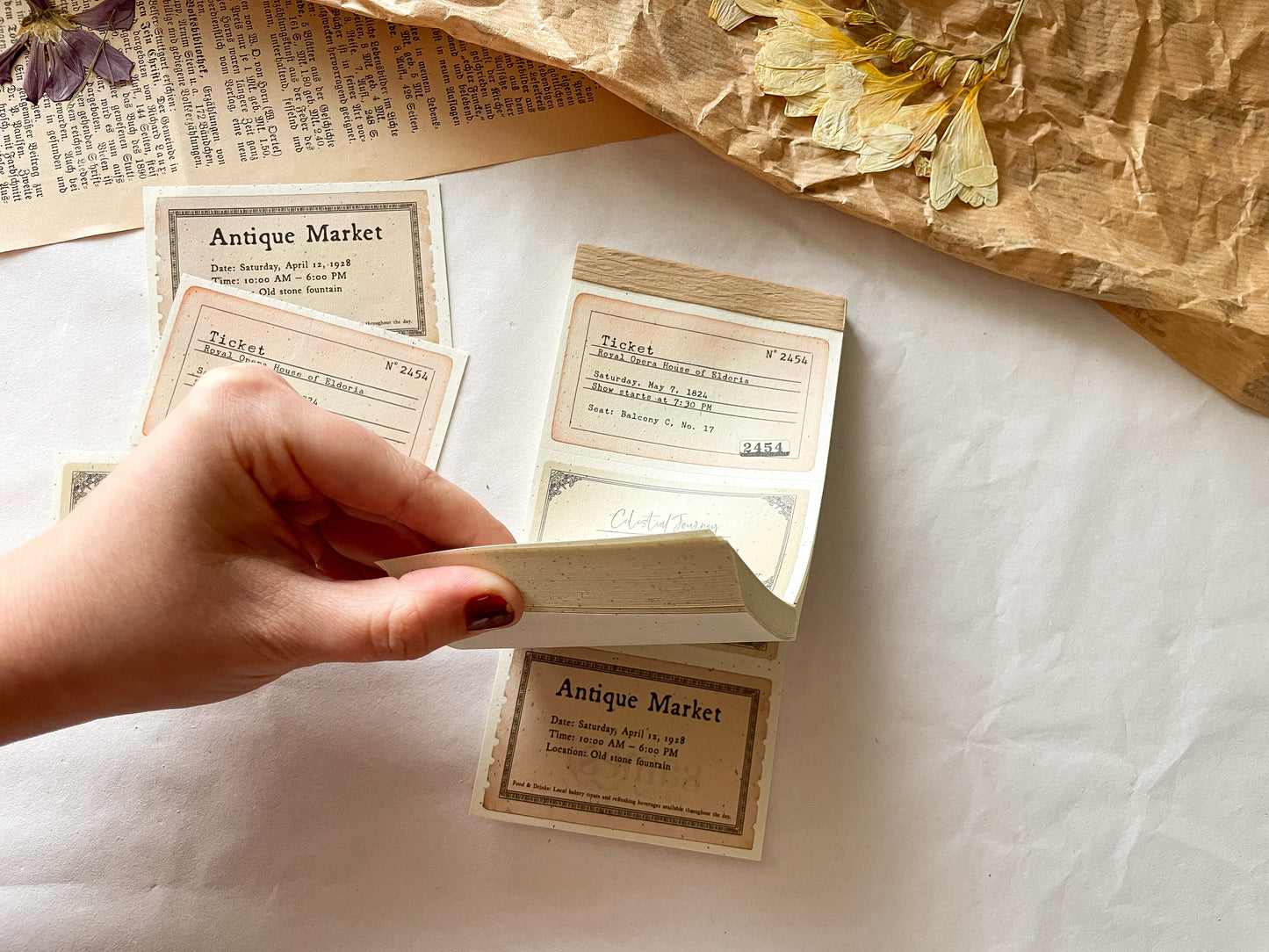 Bloc-notes Tickets, 50 pages, détachables