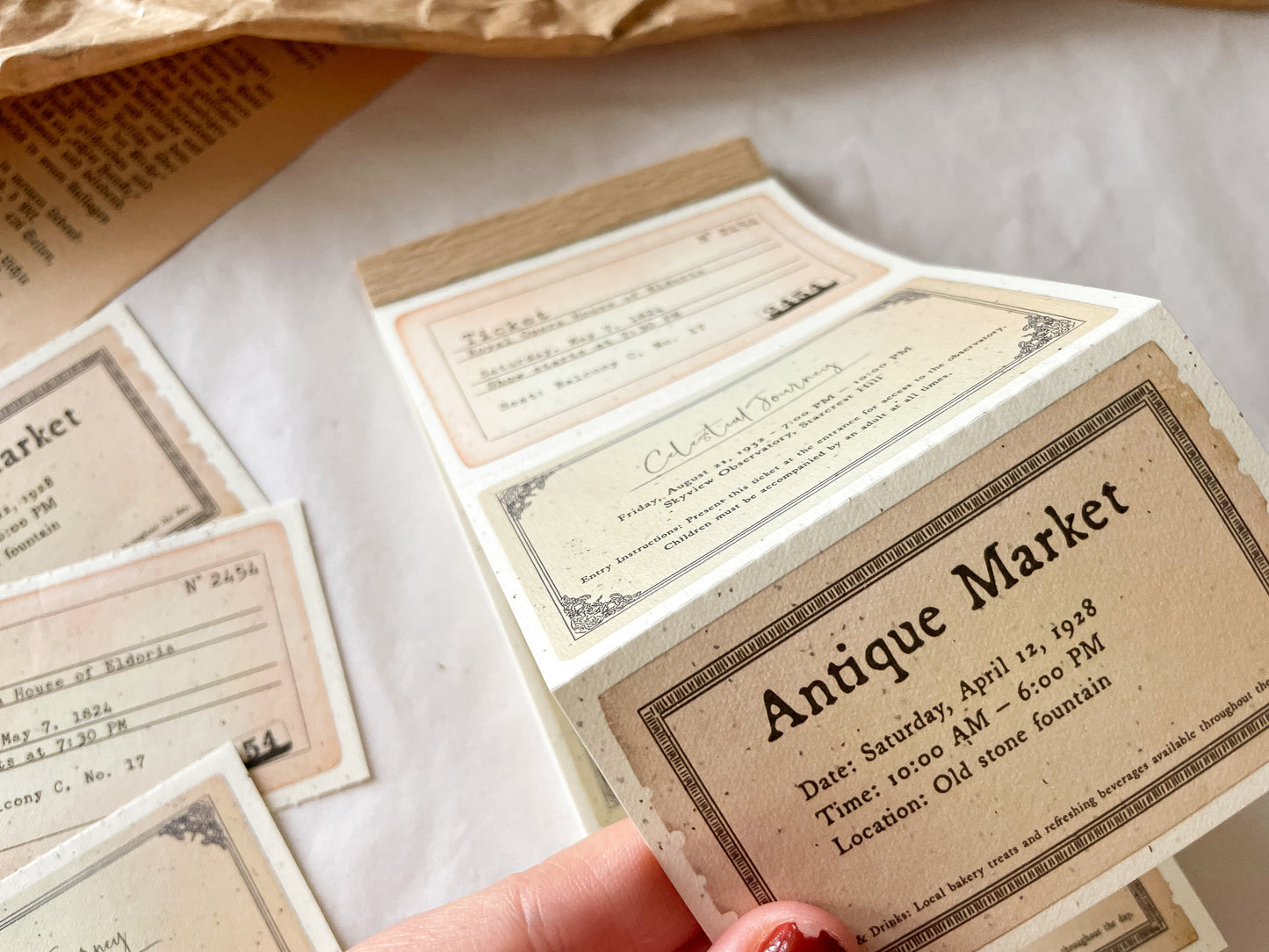 Bloc-notes Tickets, 50 pages, détachables
