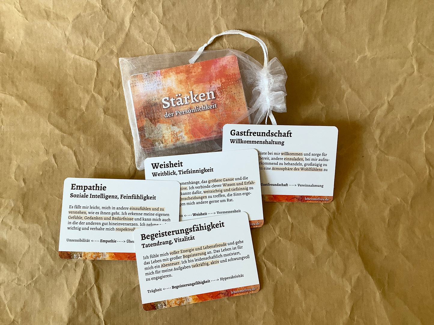 Cartes de force, 30 cartes sur les forces de caractère, les forces de la personnalité