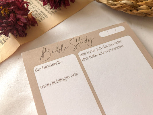 Étude biblique en bloc, notes pour la lecture de la Bible