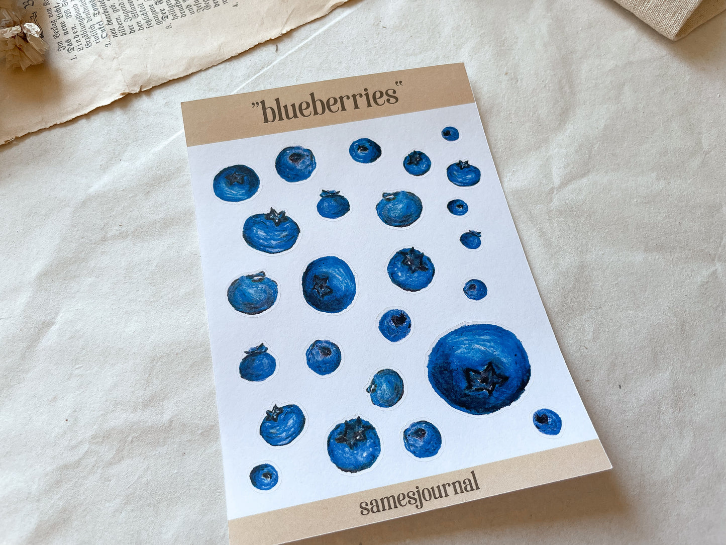 Blaubeeren Stickersheet