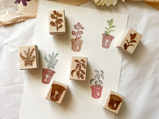 Holzstempel Pflanzen, Stempel
