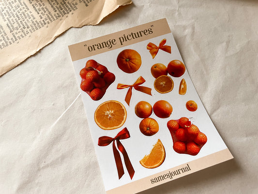 Orangen Foto Stickersheet