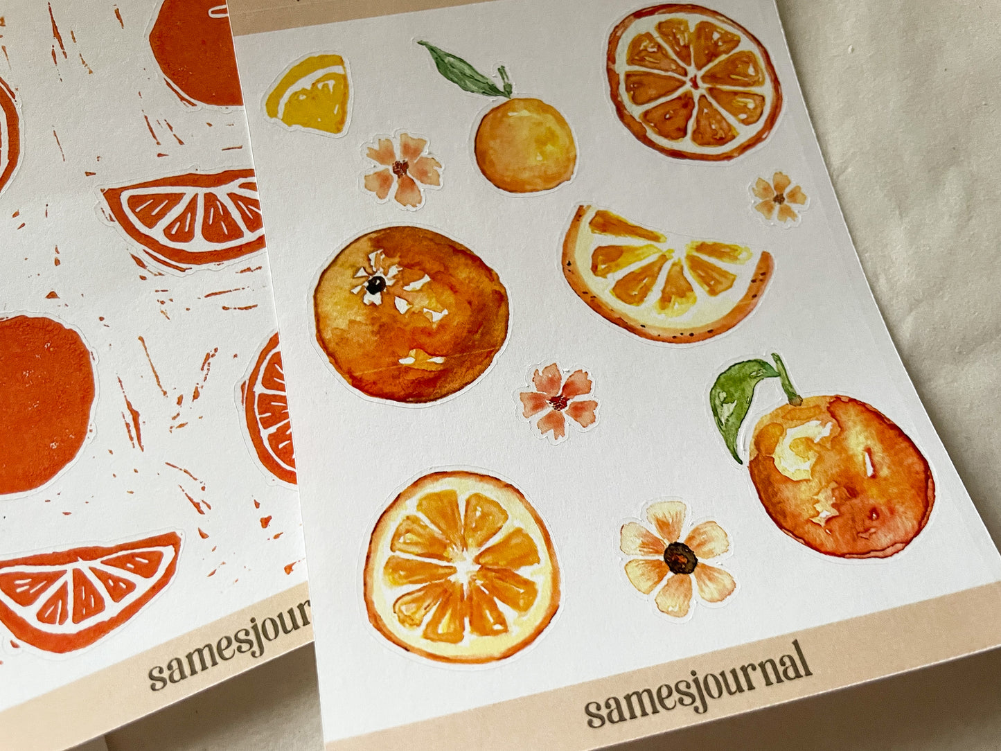Orangen B-Ware Sticker Set