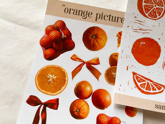 Orangen B-Ware Sticker Set