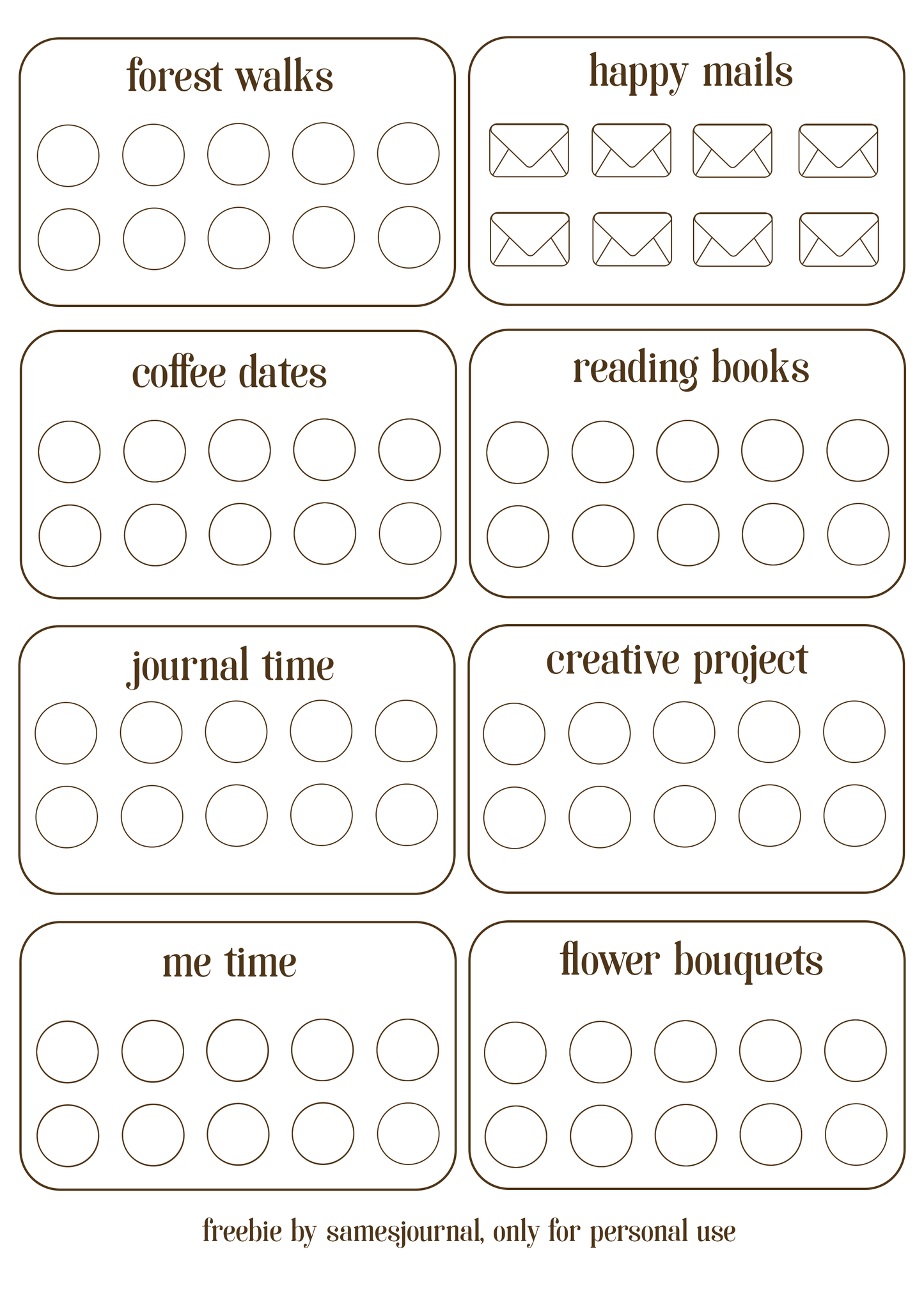 Freebie "punch cards"