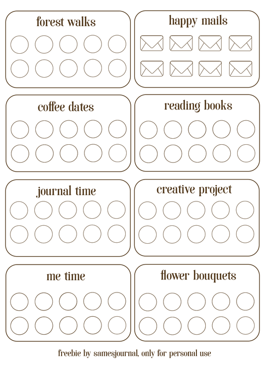Freebie "punch cards"