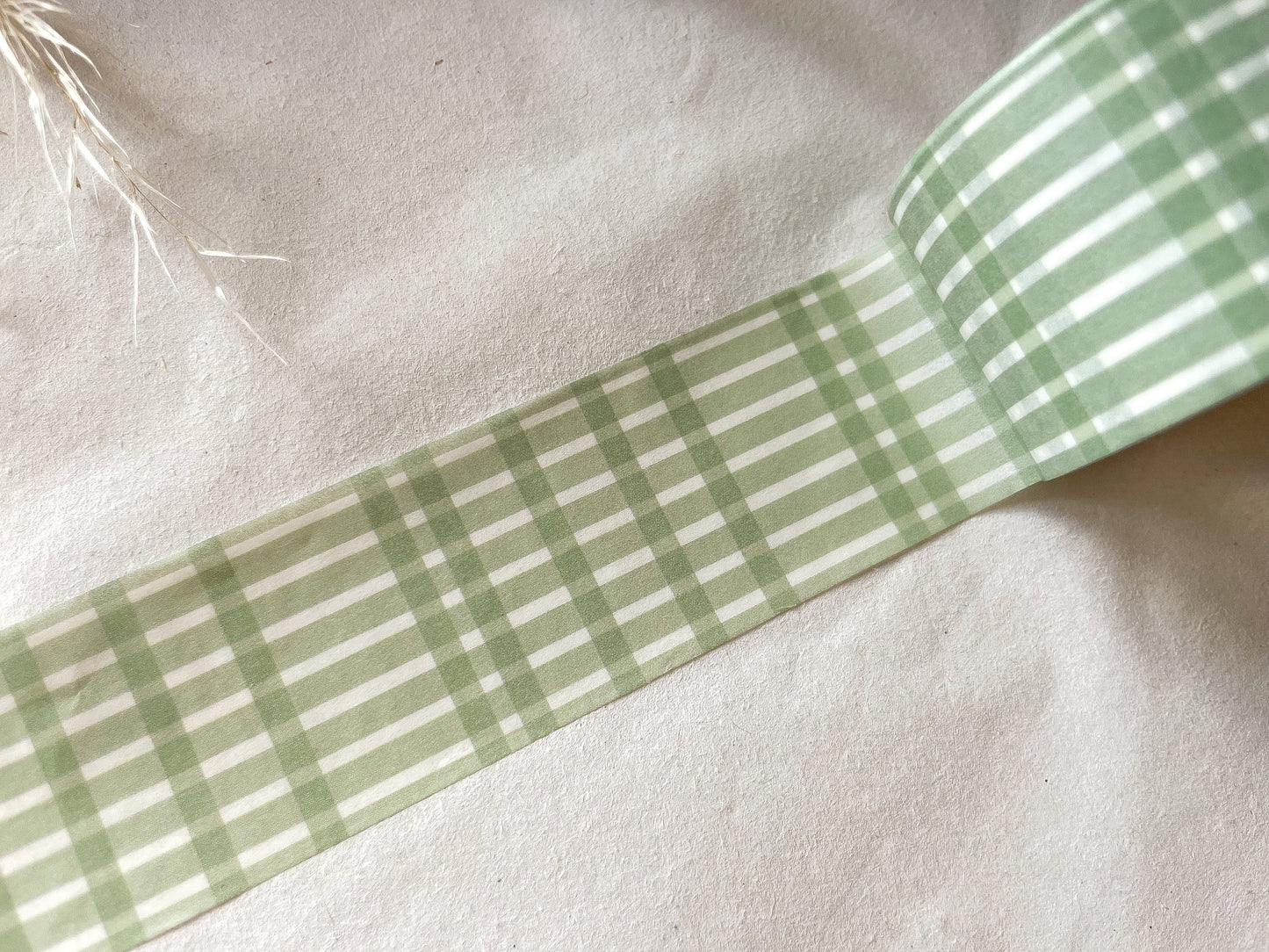 Washi Tape grün, Klebeband, Blumen, kariert, Washis, Papier Washi, - samesjournal