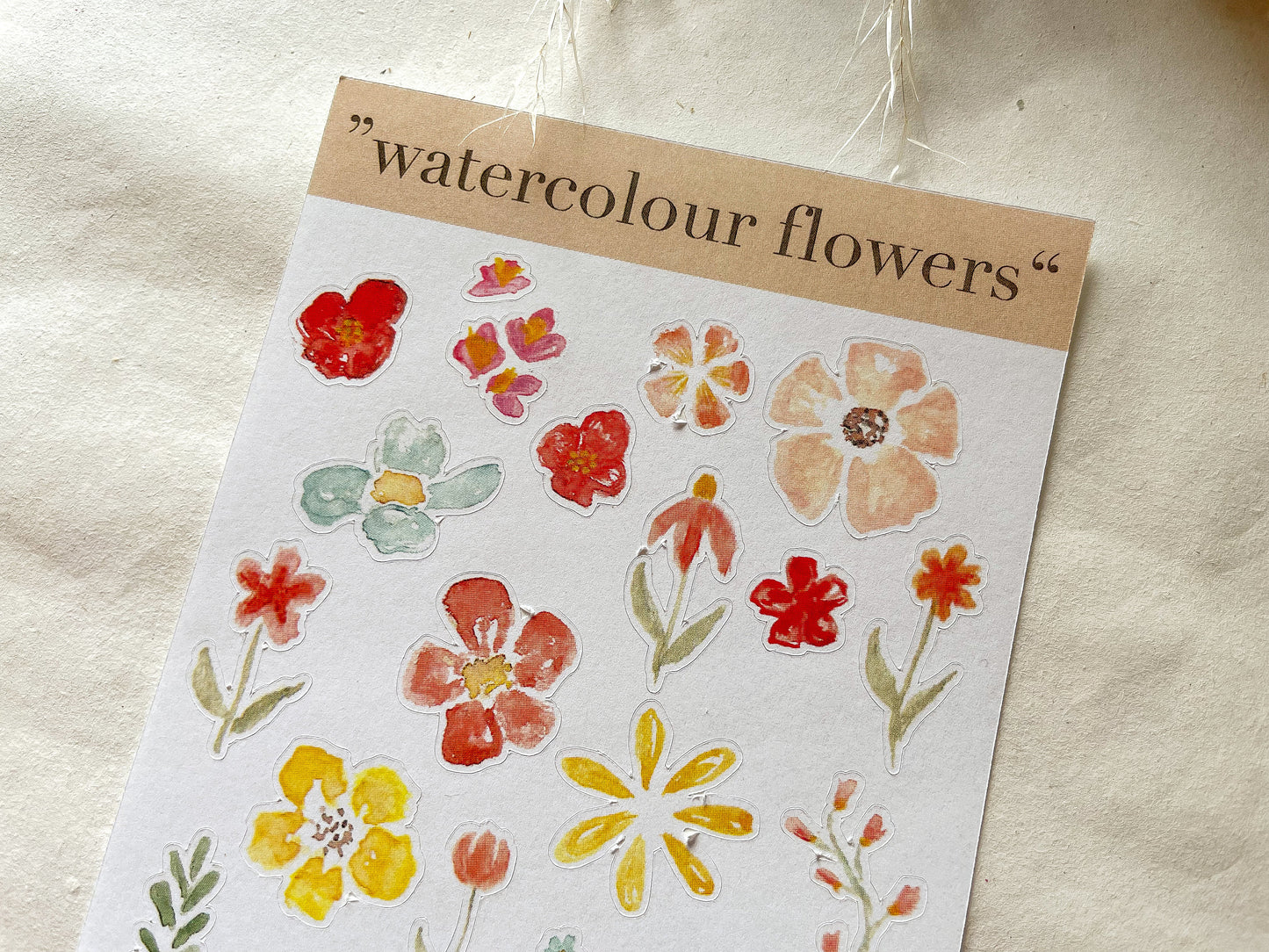 Stickersheet wild water colour flowers, Frühling, Blumen, Aufkleber, sommerlich -samesjournal
