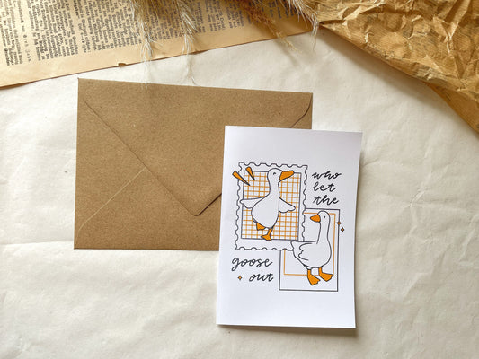 Carte postale, oie, carte, été - samesjournal