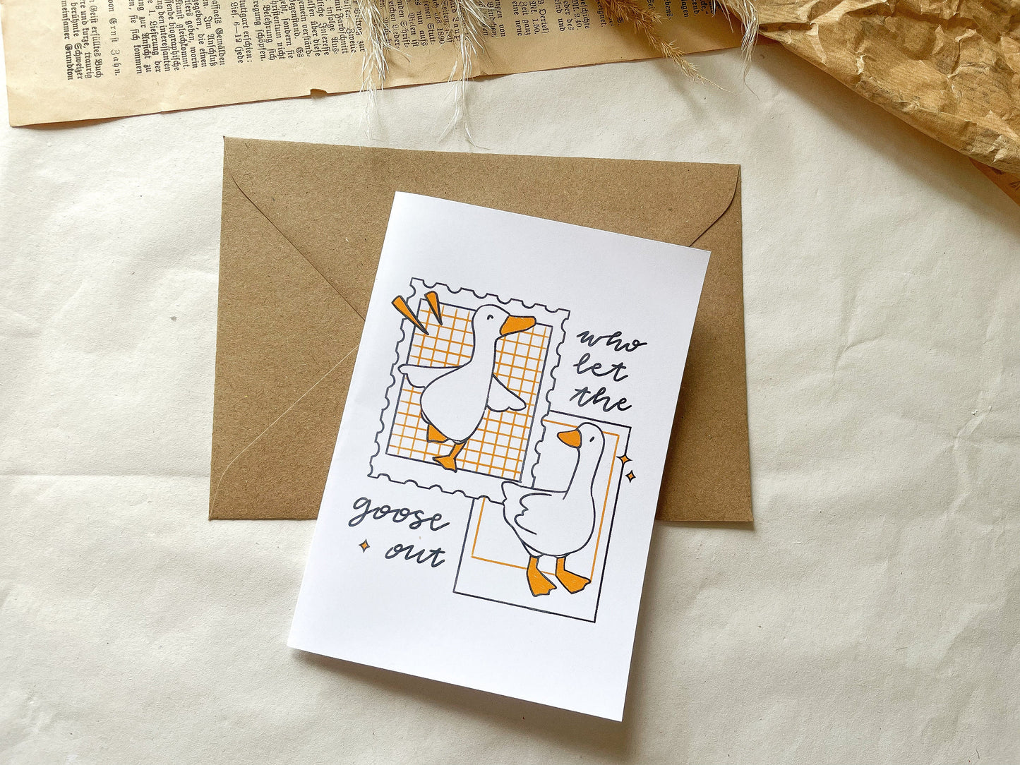 Postkarte, Gans, Karte, Sommer - samesjournal