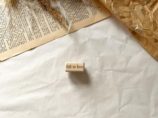 Wooden stamp autumn "fall in love", stamp, nature, samesjournal