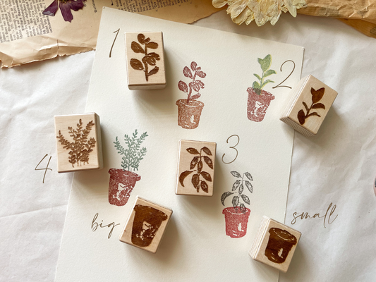 Holzstempel Pflanzen, Stempel