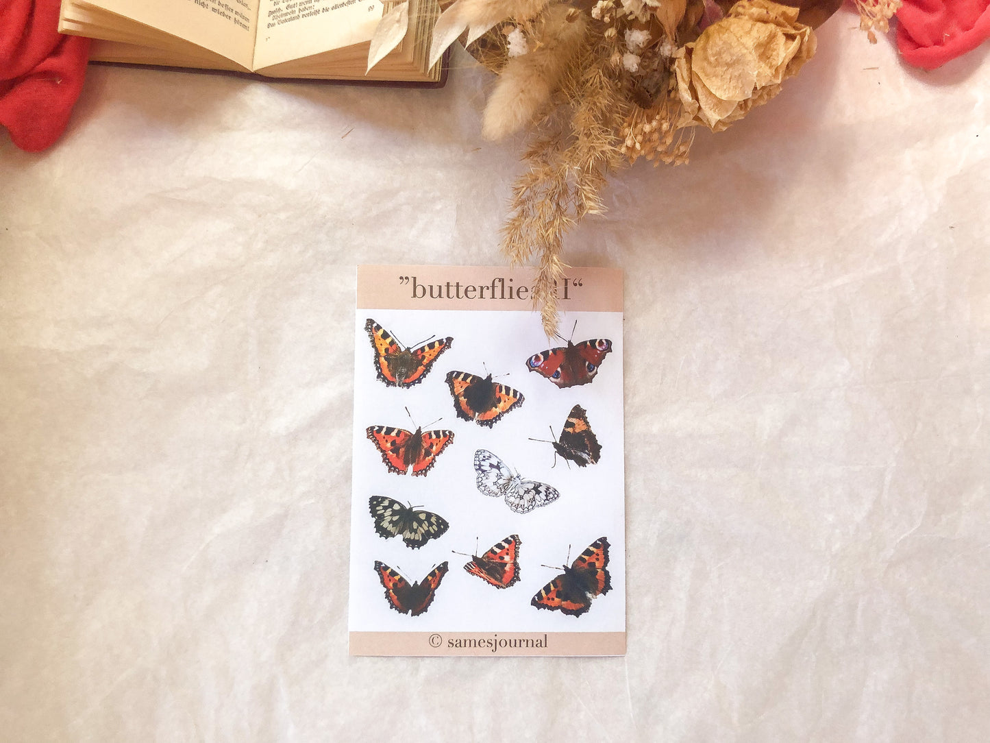 Schmetterling Sticker, Aufkleber -samesjournal