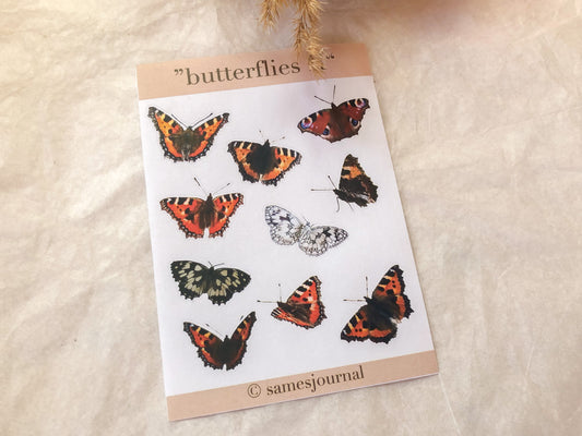 Butterfly stickers, stickers -samesjournal