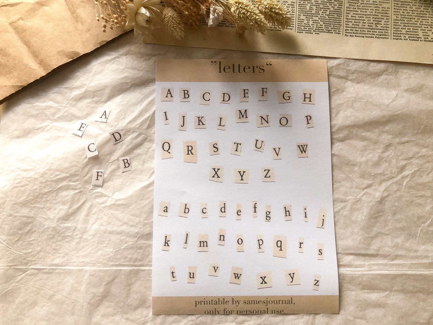 Printable "letters"