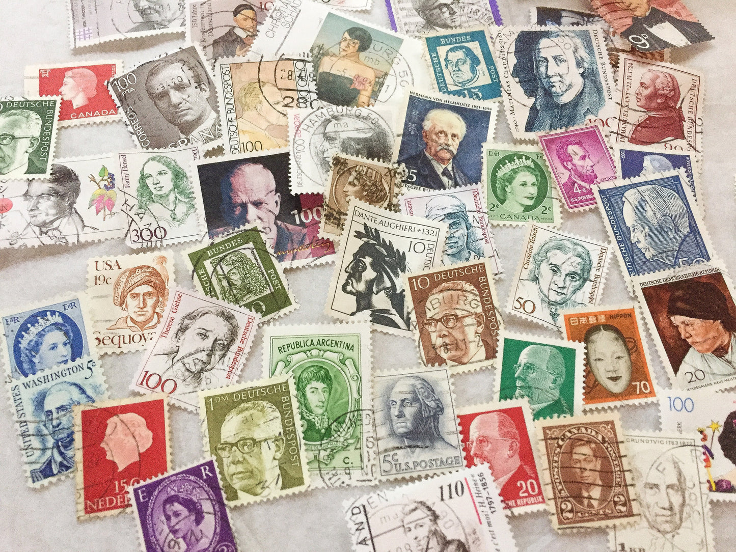 Briefmarken Set - Personen, Menschen, 50 Stück, gestempelt - samesjournal
