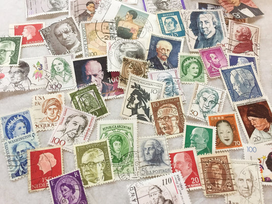 Stamp set - People, 50 pieces, stamped - samesjournal