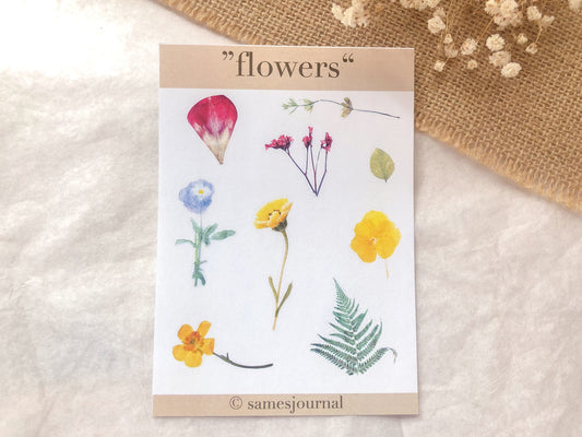 Feuille d'autocollants « Fleurs », autocollants, fleurs, floraisons - samesjournal