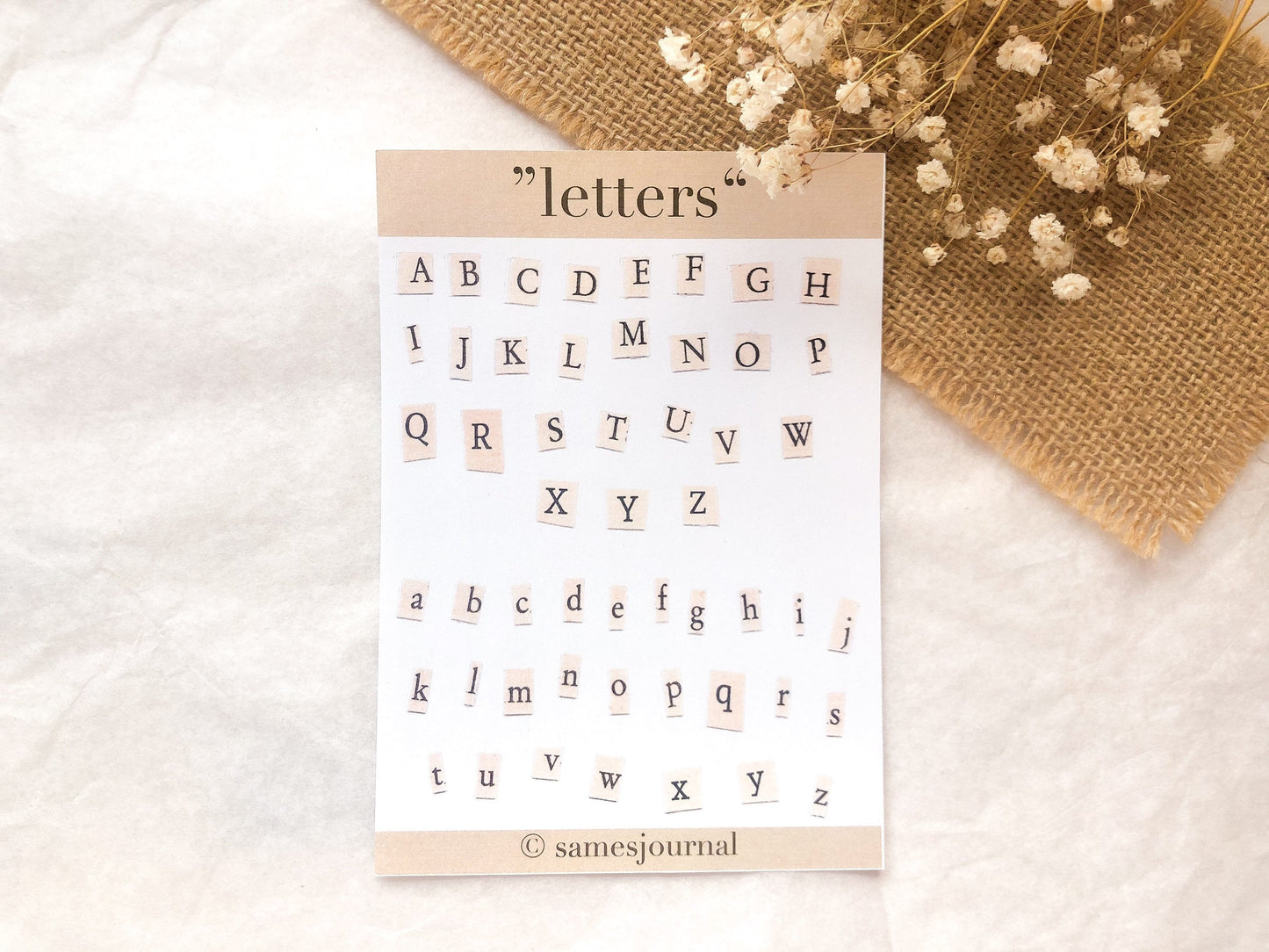 Stickersheet "Buchstaben", Aufkleber, Sticker - samesjournal