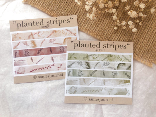 Bandes plantées - Échantillons d'autocollants Washi, ruban adhésif, ruban Washi - samesjournal