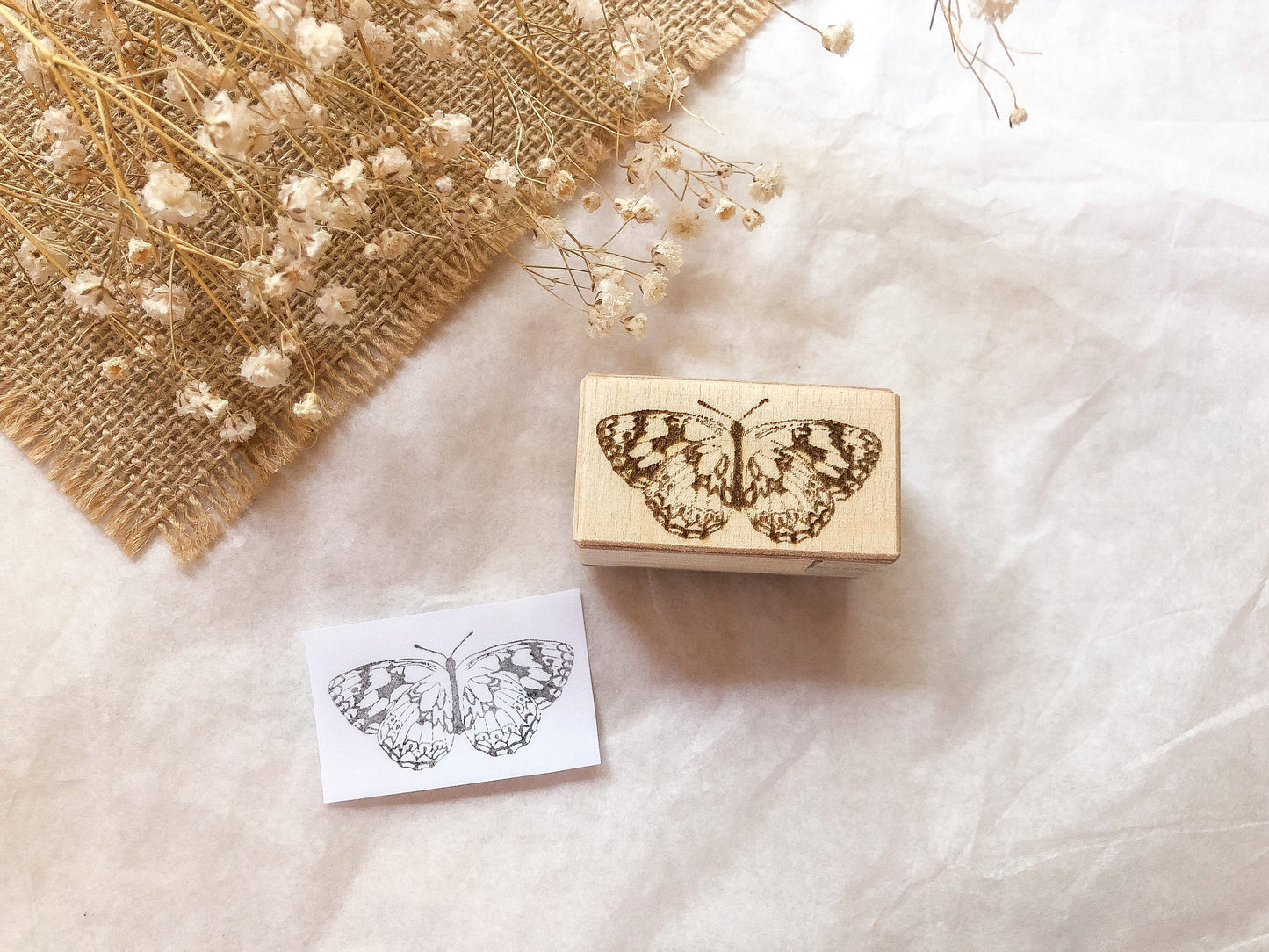 Holzstempel Schmetterling, Stempel, Laserstempel, samesjournal