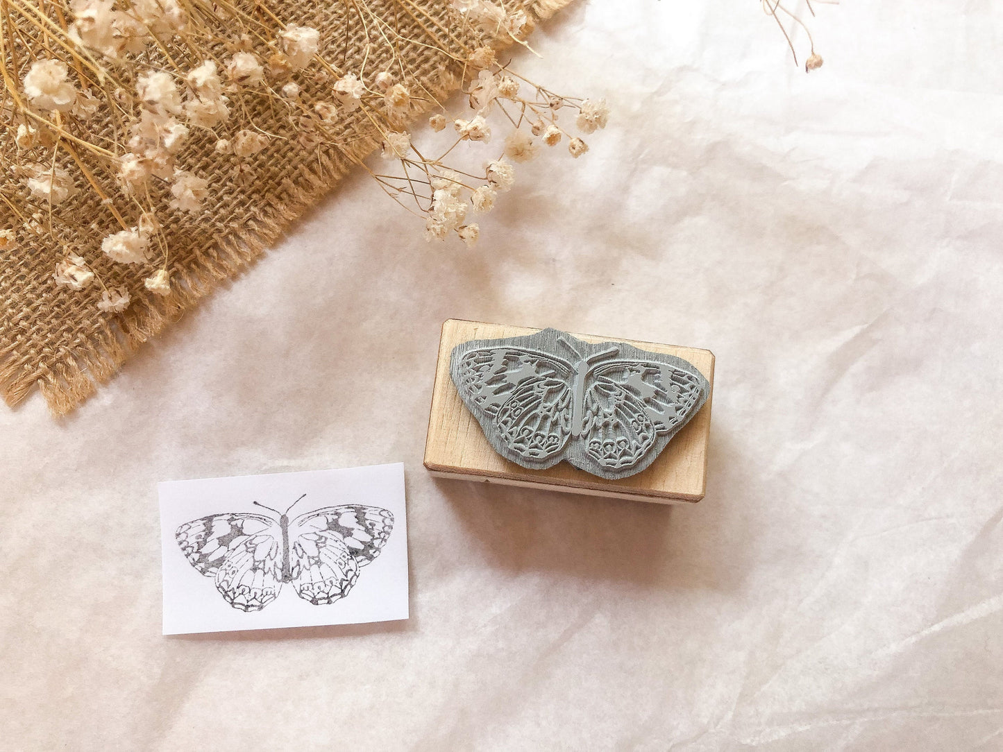Holzstempel Schmetterling, Stempel, Laserstempel, samesjournal