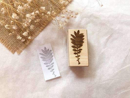 Holzstempel kleiner Farn, Stempel, Laserstempel, samesjournal