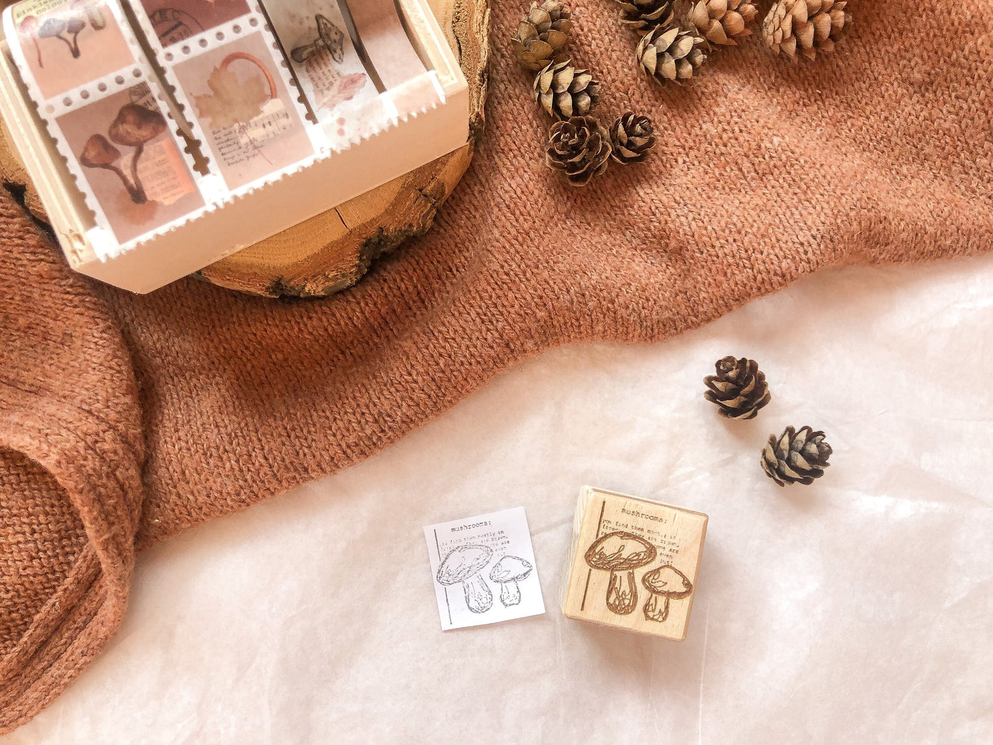 Holzstempel Pilze, Herbst, Stempel, Laserstempel, samesjournal